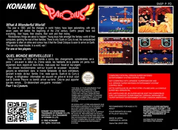 Parodius (Europe) box cover back